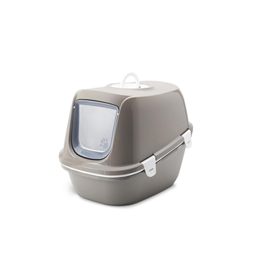 Savic Hop In Giant kattenbak mokka/wit | De Kattensite Webshop