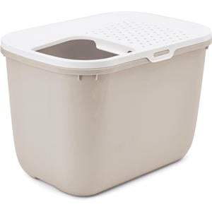 kattenbak Hop In Wit/Mokka 58,5X39X39,5 cm