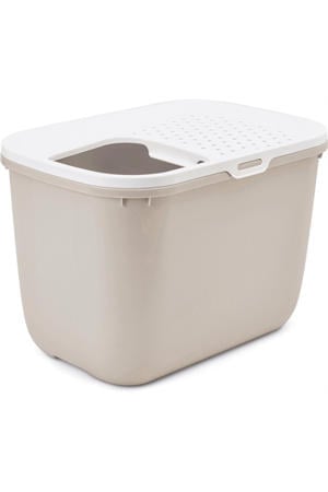 kattenbak Hop In Wit/Mokka 58,5X39X39,5 cm