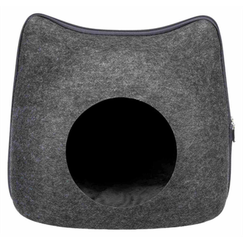 Trixie kattenmand Relax Iglo Vilt Grijs 38X37X35 cm