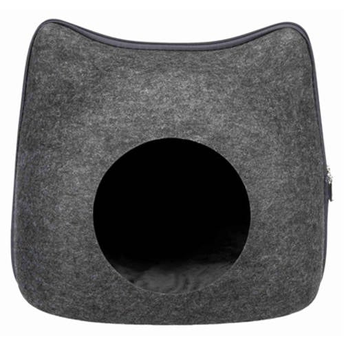Trixie kattenmand Relax Iglo Vilt Grijs 38X37X35 cm afbeelding