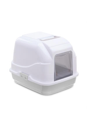 kattenbak Easy Cat Wit / Lichtgrijs 50X40X40 cm