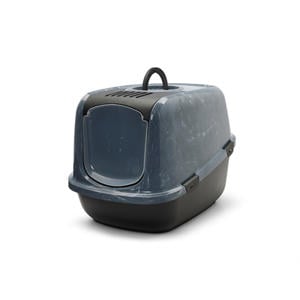 kattenbak Nestor Jumbo Marble Grijs/Zwart 66,5X48,5X46,5 cm