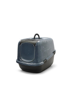 kattenbak Nestor Jumbo Marble Grijs/Zwart 66,5X48,5X46,5 cm