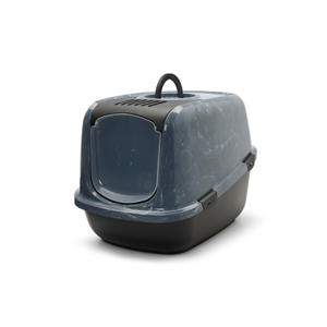 kattenbak Nestor Jumbo Marble Grijs/Zwart 66,5X48,5X46,5 cm