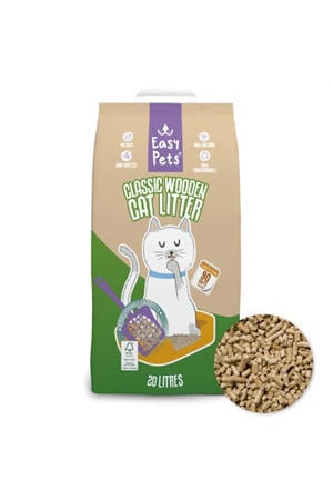 kattenbakvulling Biodegradable Classic Houtkorrels 20 ltr