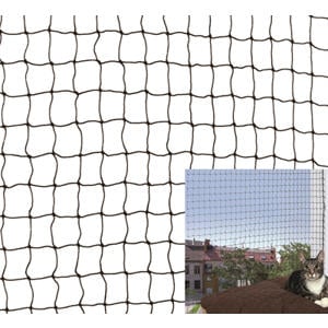 kattenbeschermnet Zwart 8x3 m