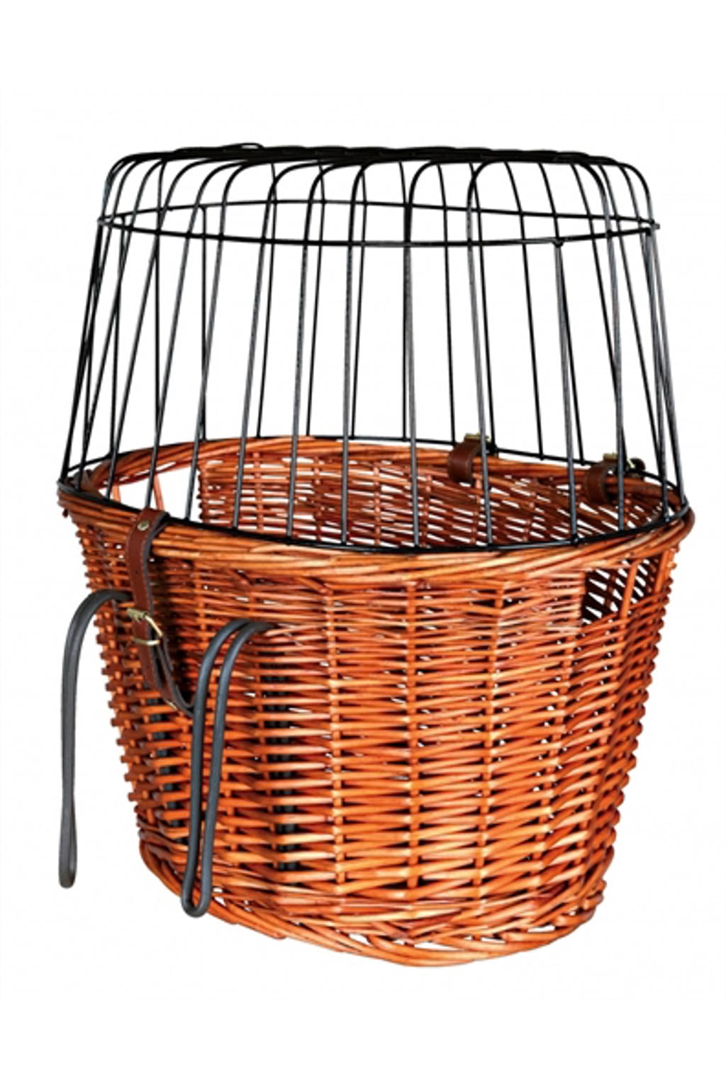 Trixie honden fietsmand met draadkoepel voorop Naturel 44X48X33 cm