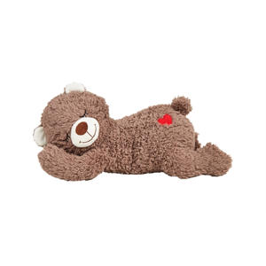 puppy / hondenknuffel met hartslag simulator Beer 10X13,5X27 cm