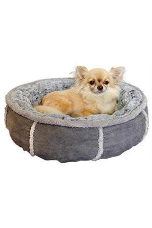 Winks hondenmand Pluche Donut Grijs 51 cm