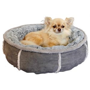 Winks hondenmand Pluche Donut Grijs 51 cm