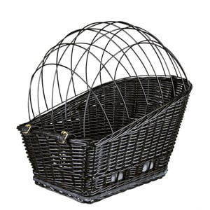 fietsmand met draadkoepel achterop Zwart 35X49X55 cm