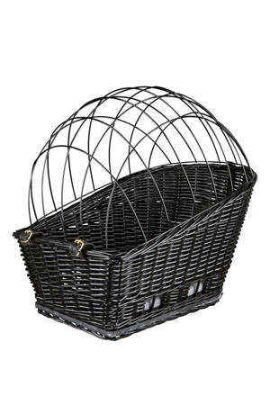fietsmand met draadkoepel achterop Zwart 35X49X55 cm
