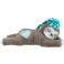 Trixie puppy / hondenknuffel met hartslag simulator Luiaard Grijs 34 cm