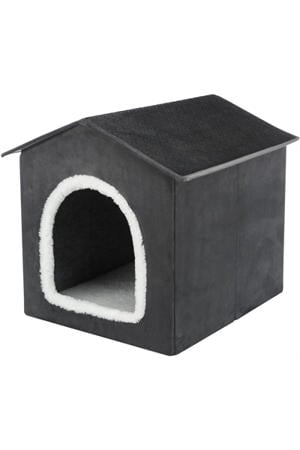 hondenmand / kattenmand Huis Livia Grijs / Wit 50 x 50 x 54 cm