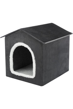 hondenmand / kattenmand Huis Livia Grijs / Wit 50 x 50 x 54 cm