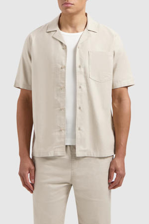 linnen casual overhemd beige