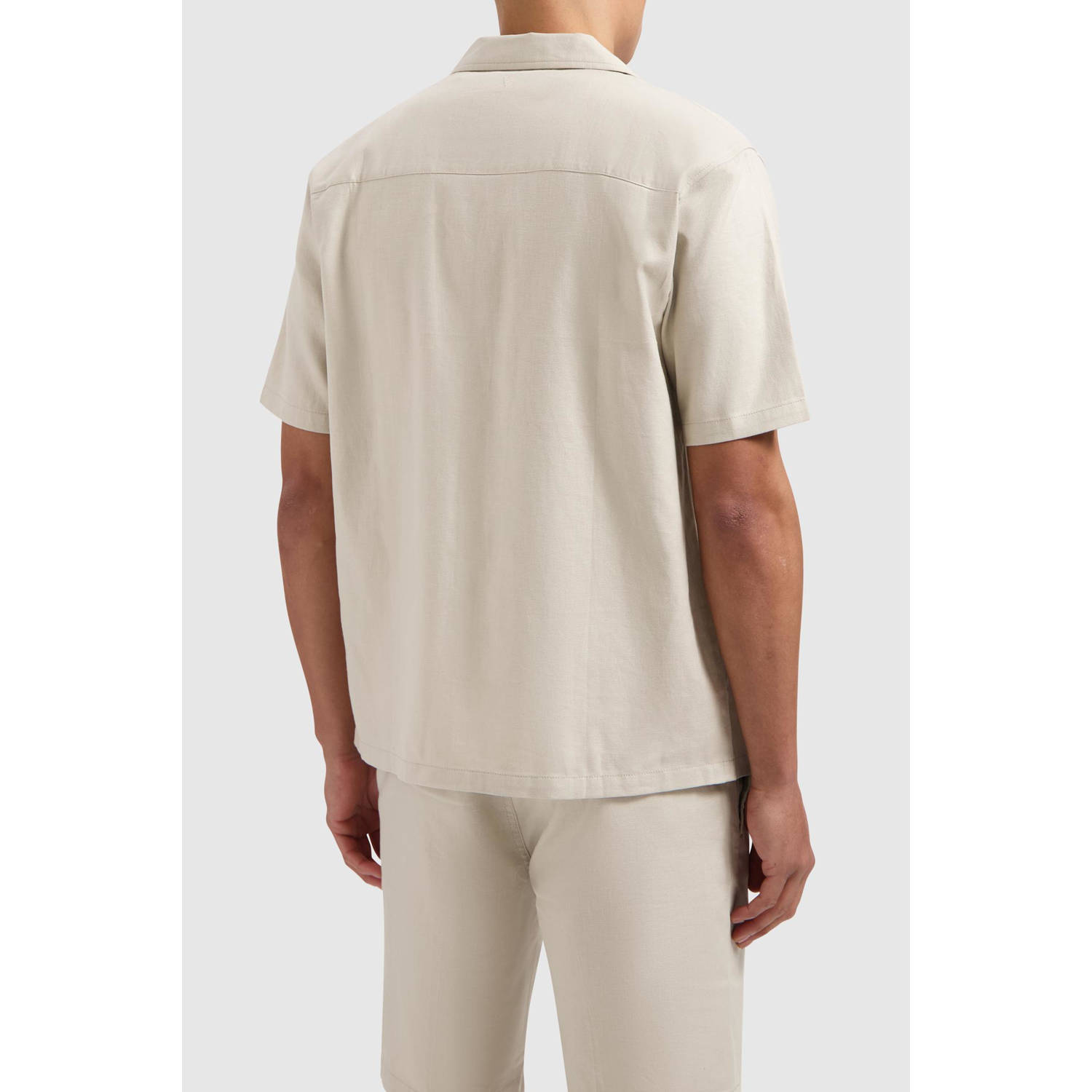 Pure Path linnen casual overhemd beige