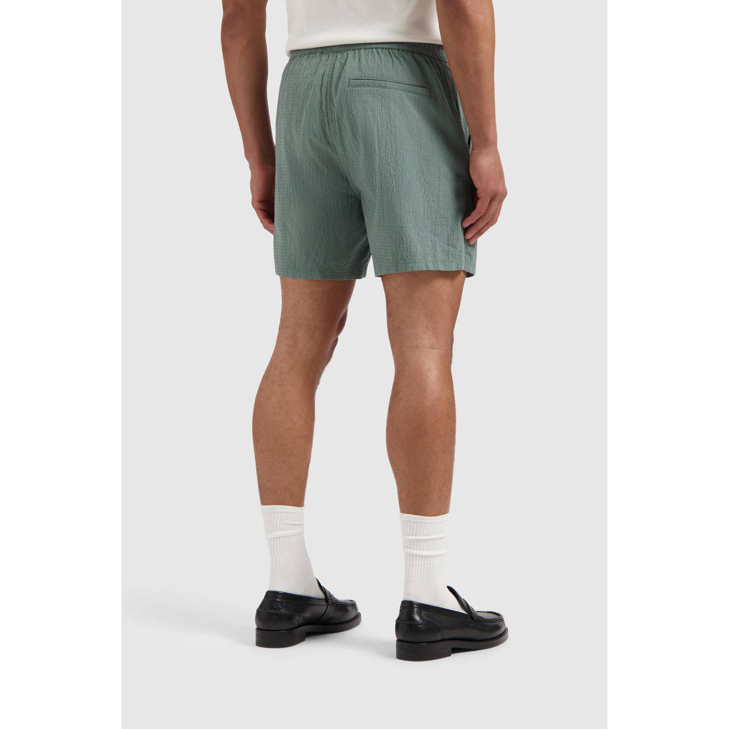 Pure Path regular casual short groen