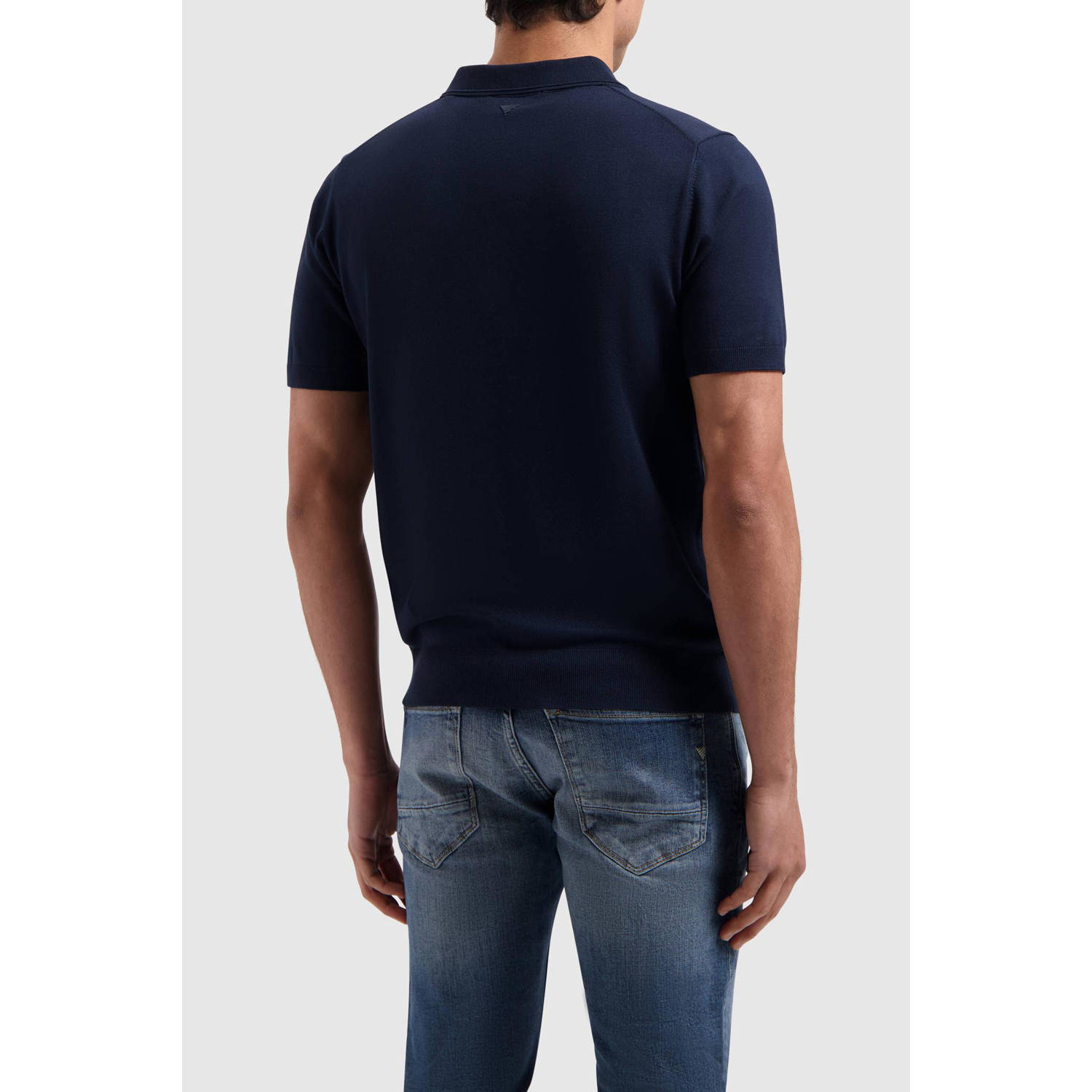 Pure Path regular polo donkerblauw