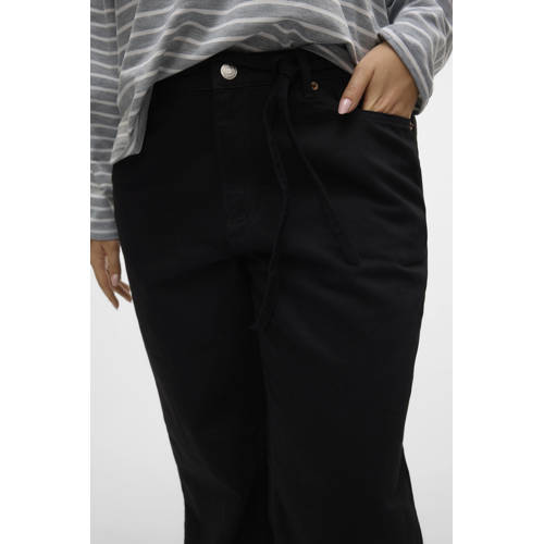 VERO MODA CURVE high waist wide leg jeans black denim afbeelding
