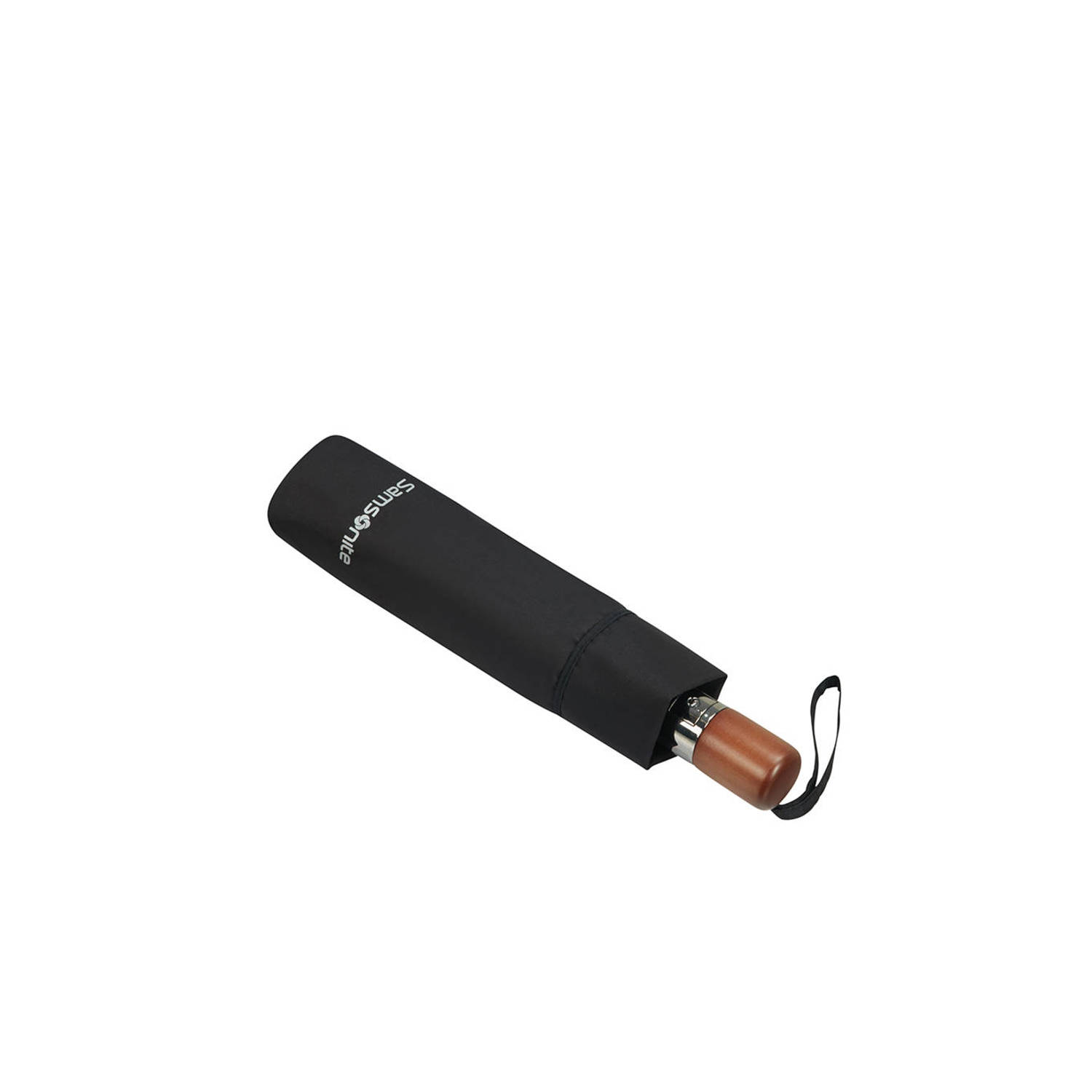 Samsonite paraplu Wood Classic S 3 Sect. Auto O C Short zwart