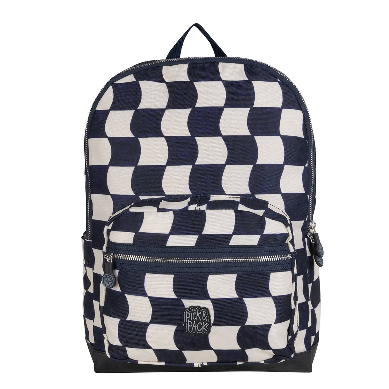 Pick & Pack rugzak Check it Out L donkerblauw wit