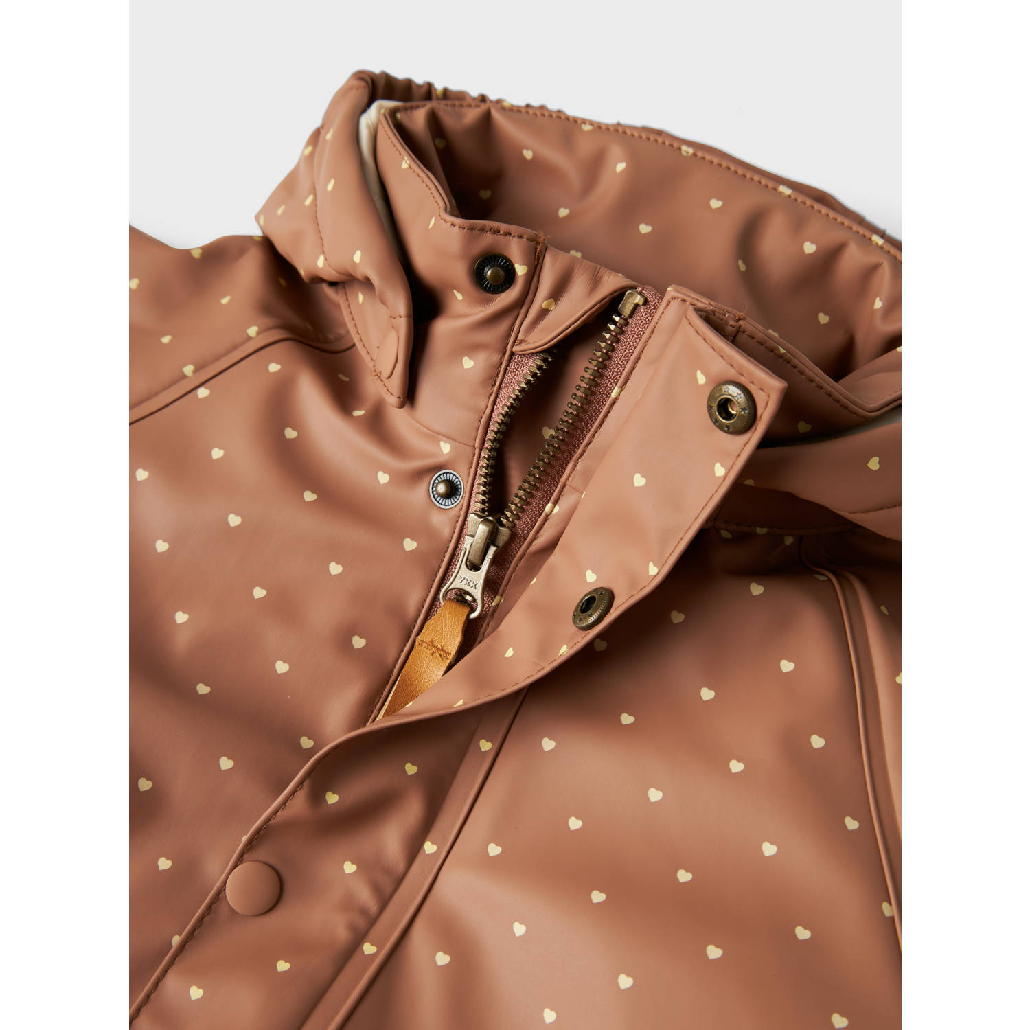 LIL' ATELIER MINI regenjas NMFLADRY10 met all over print roestbruin