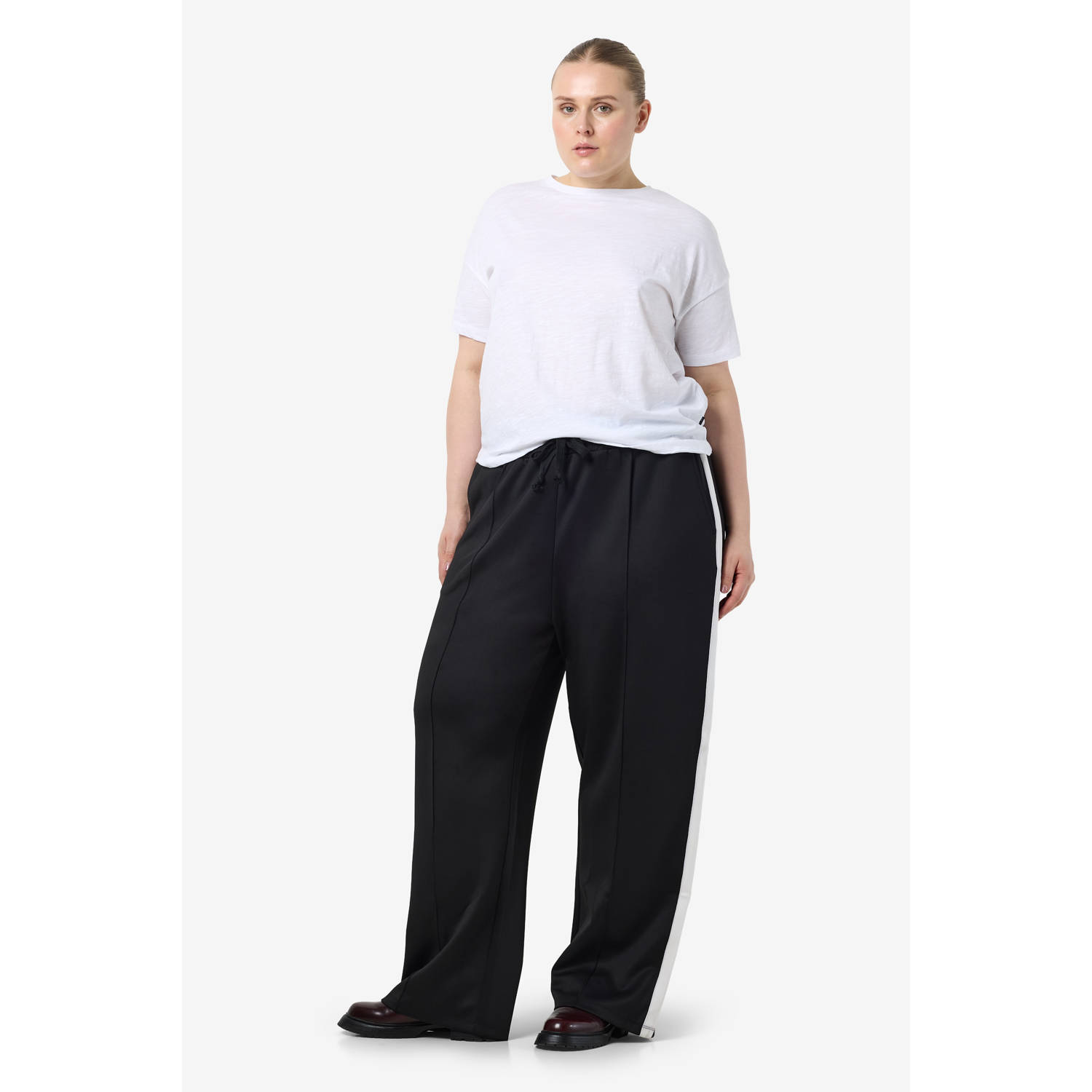 NOISY MAY Curve straight fit broek NMJENNA zwart