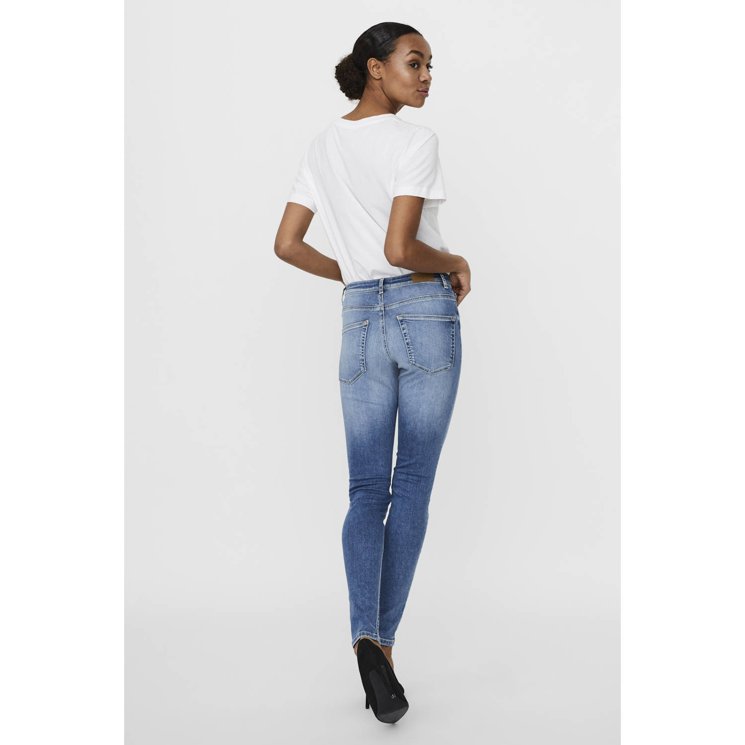 VERO MODA high waist skinny jeans VMSOPHIA light blue denim