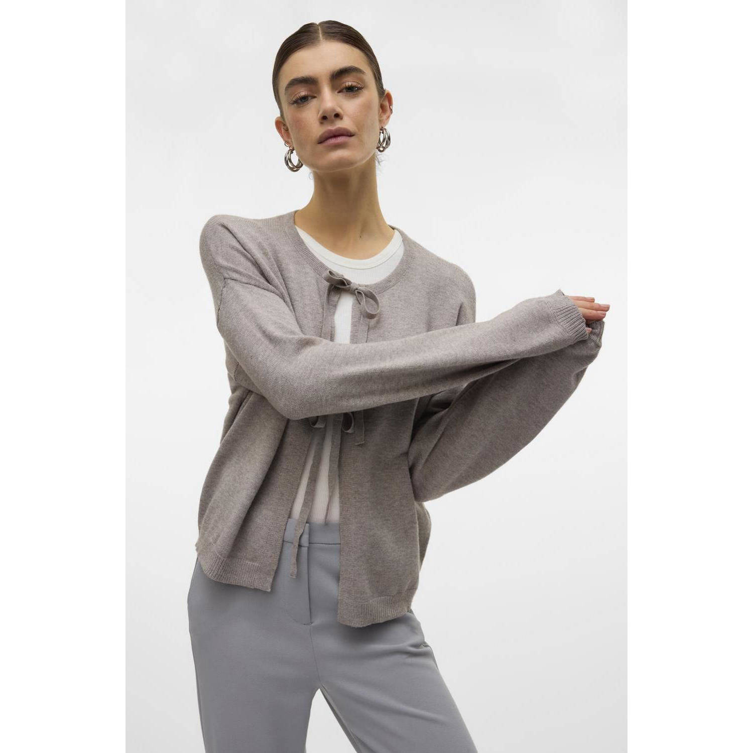 VERO MODA vest VMHOLLYKARIS taupe