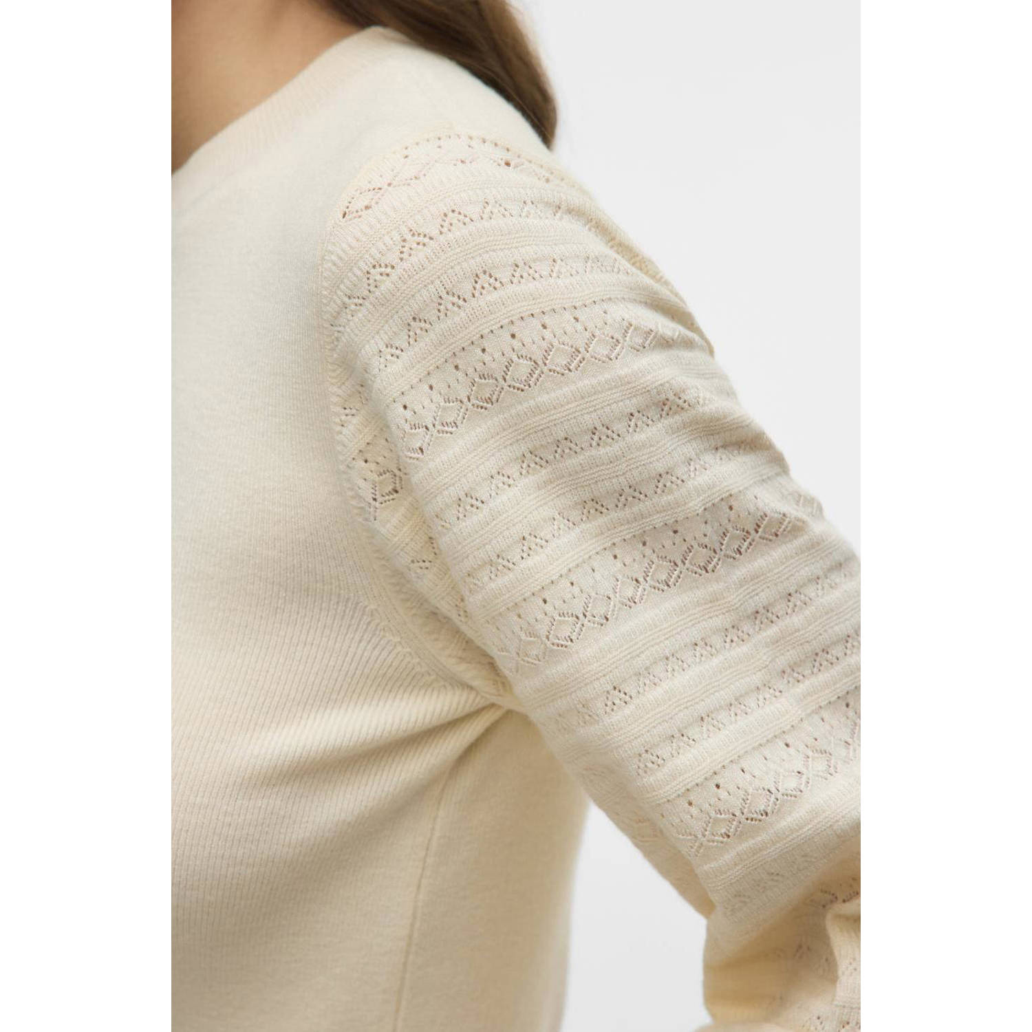 VERO MODA gebreide trui ecru