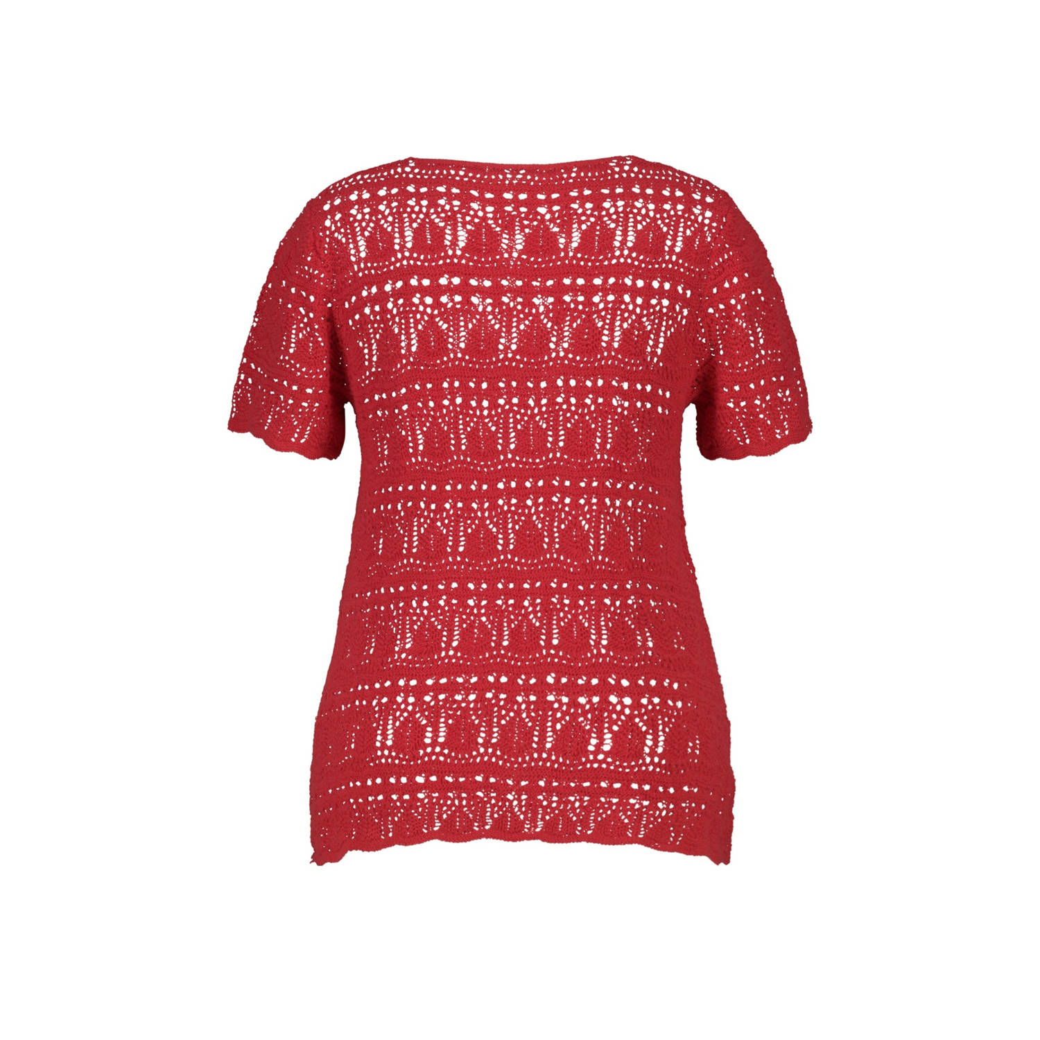 MS Mode top donkerrood gebreid