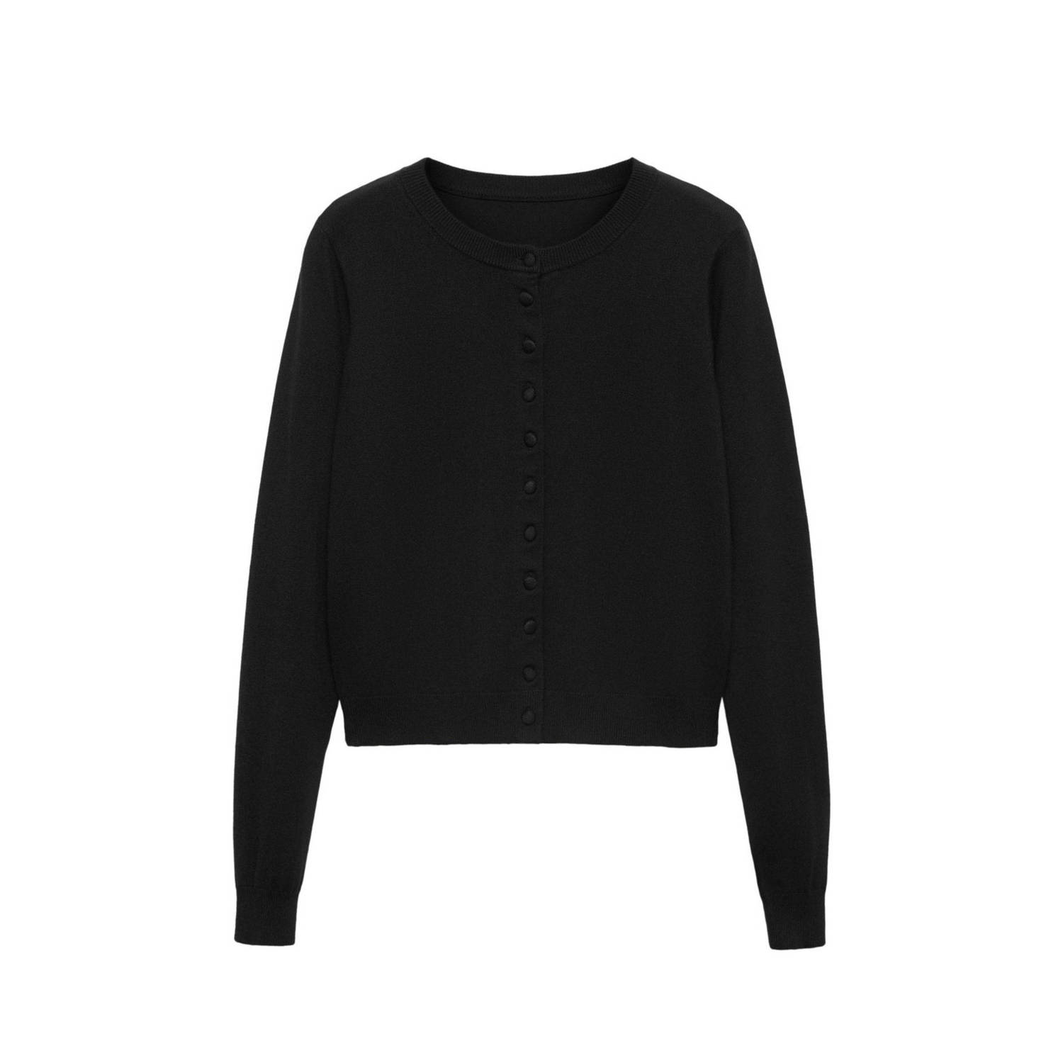 Mango gebreid vest zwart