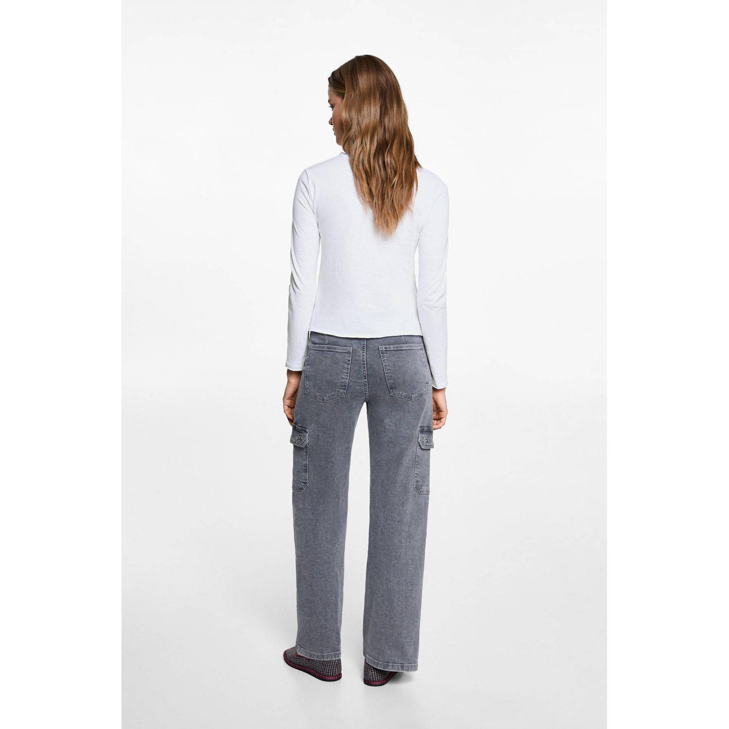 MANGO TEEN longsleeve naturel wit