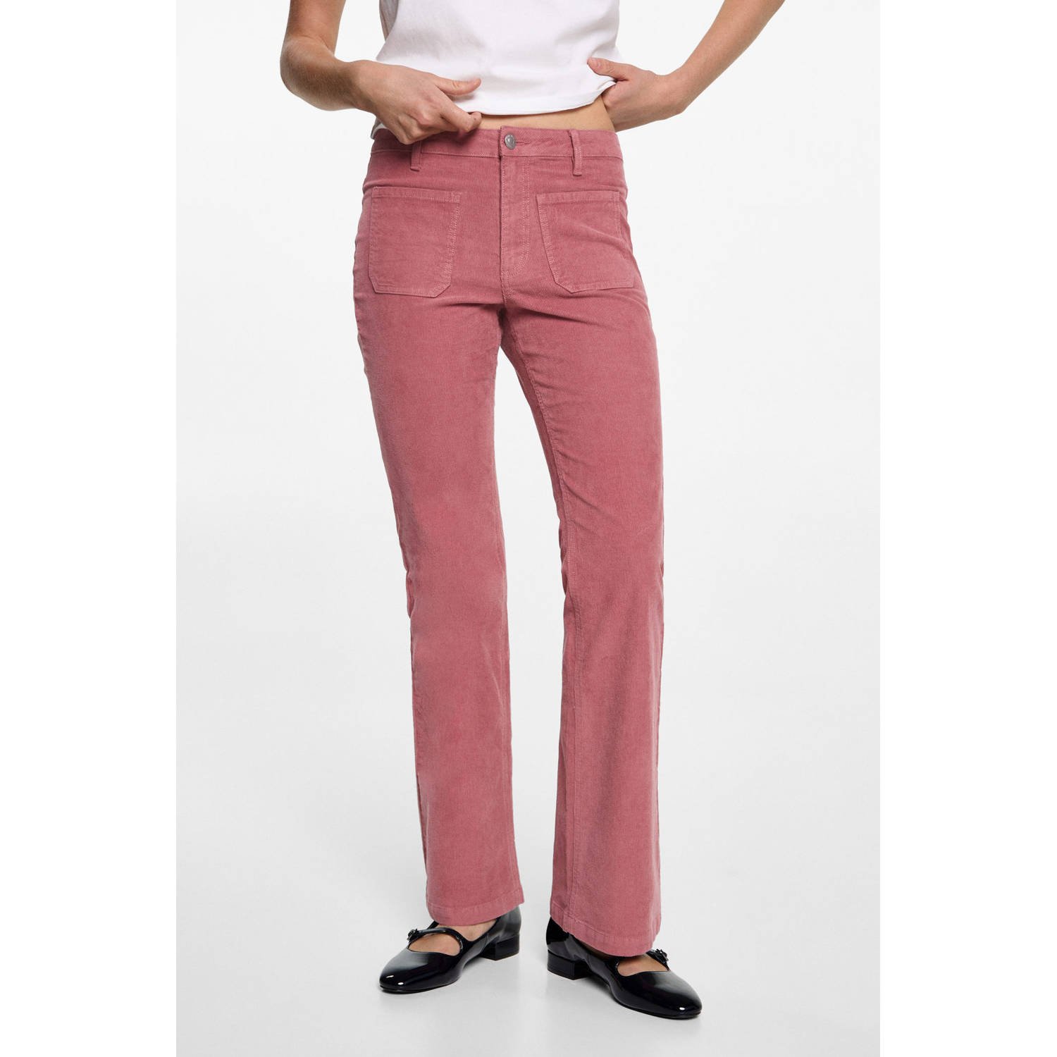 MANGO TEEN broek donkerroze