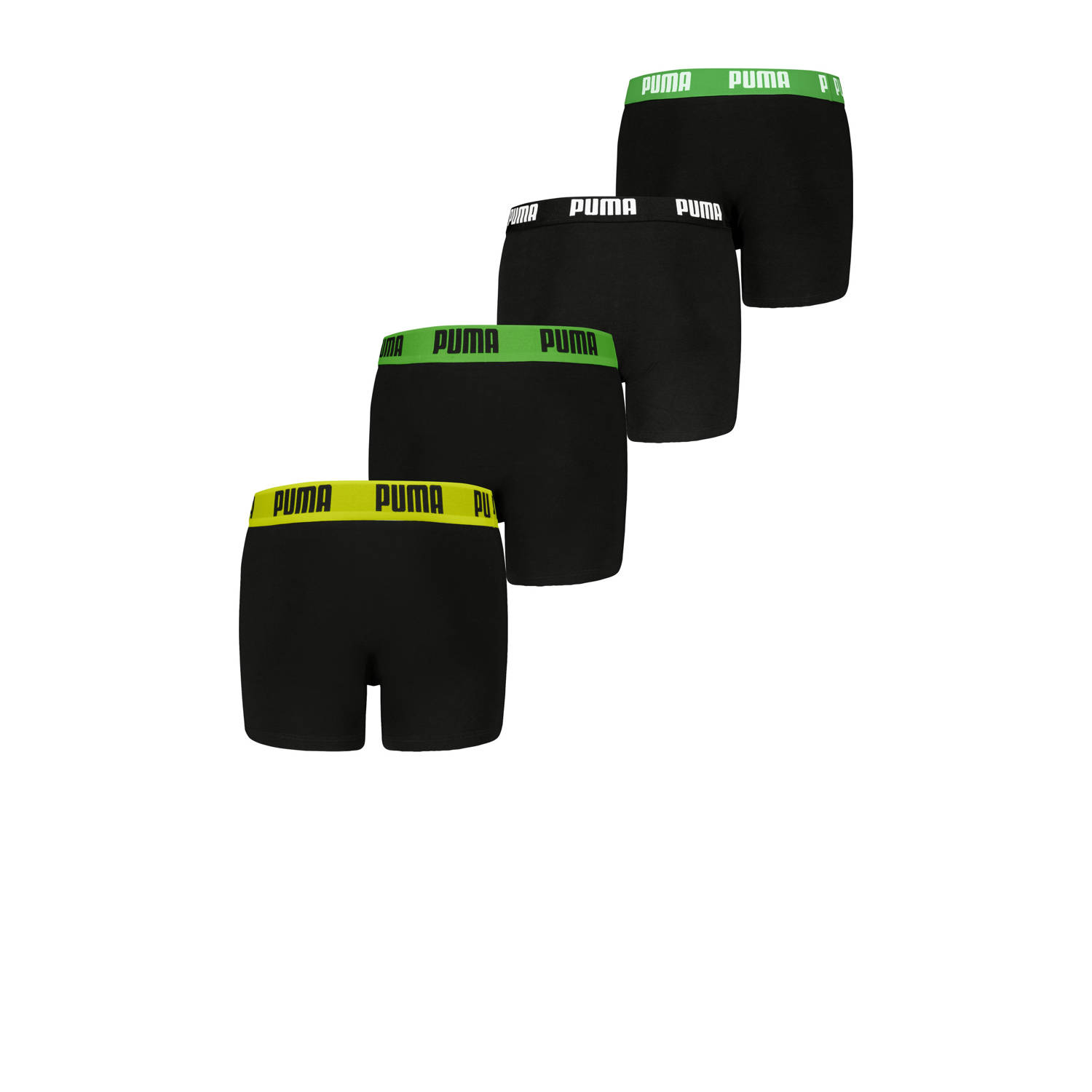 Puma boxershorts set van 4 zwart