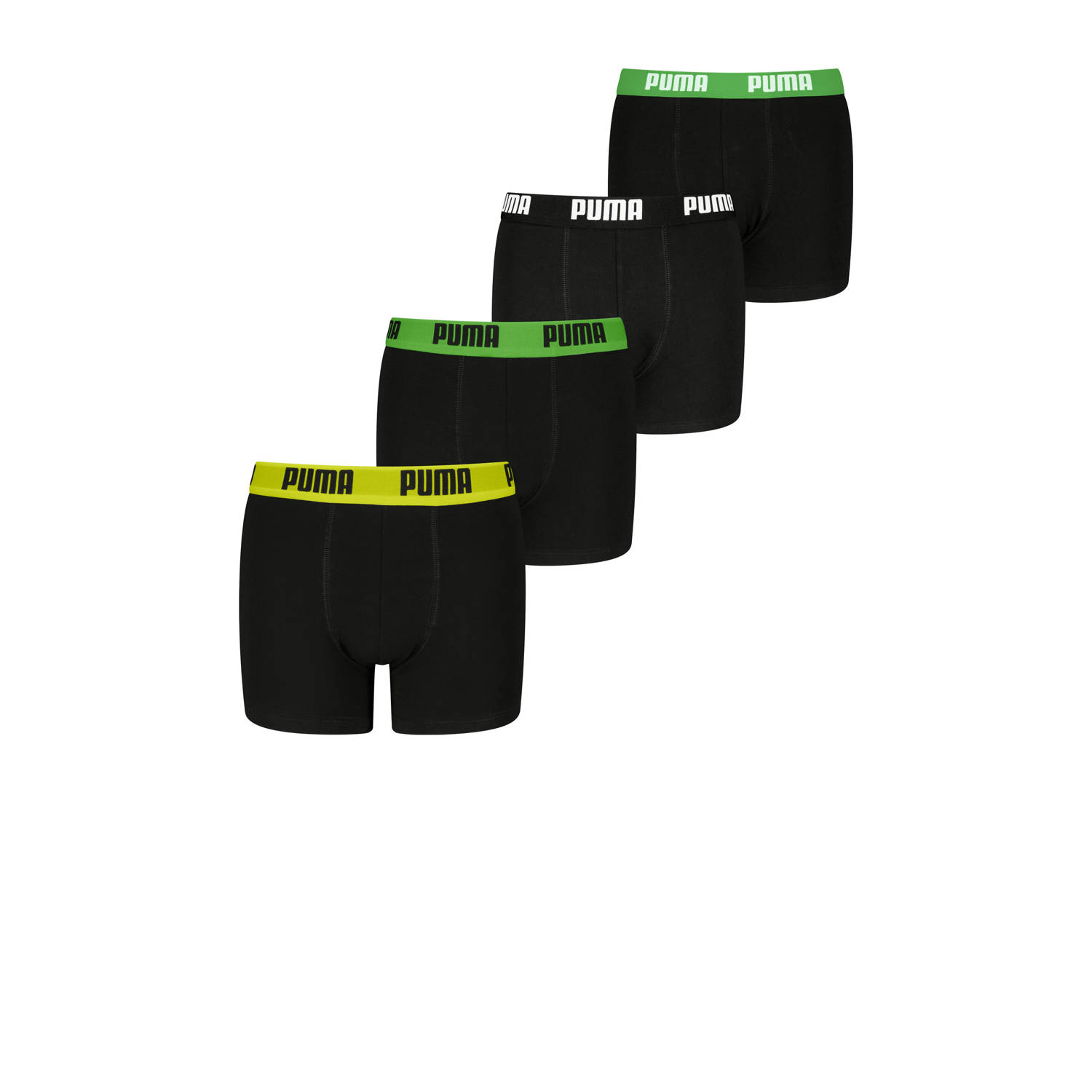 Puma boxershorts set van 4 zwart