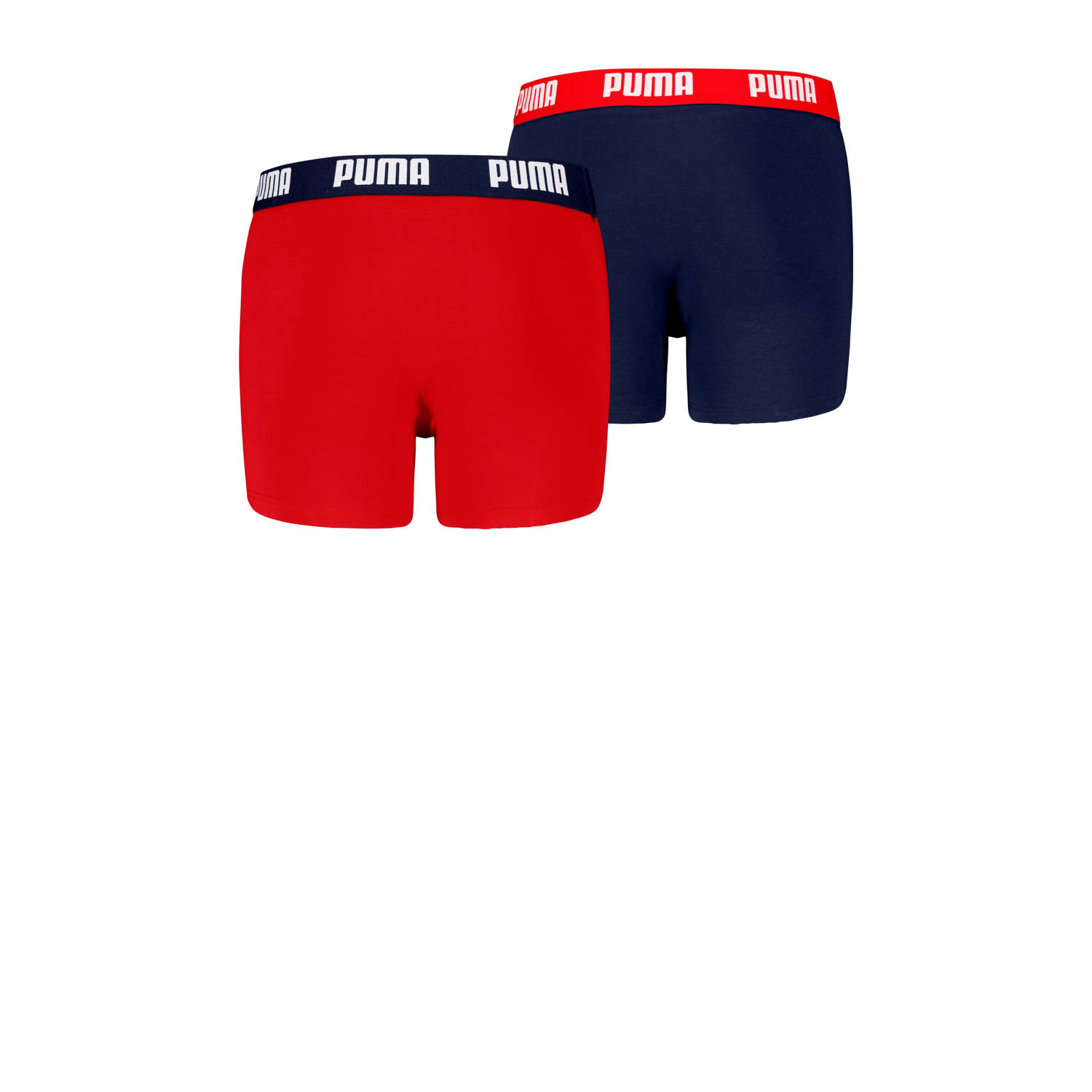Puma boxershorts set van 2 rood donkerblauw