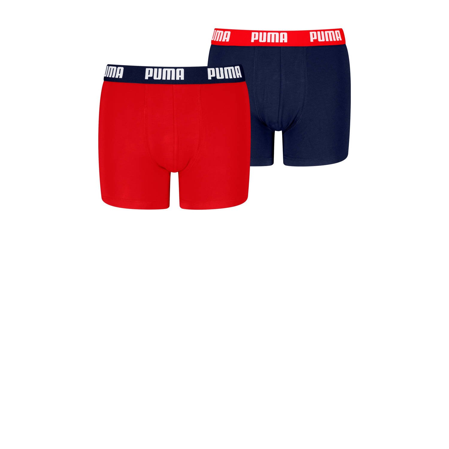 Puma boxershorts set van 2 rood donkerblauw