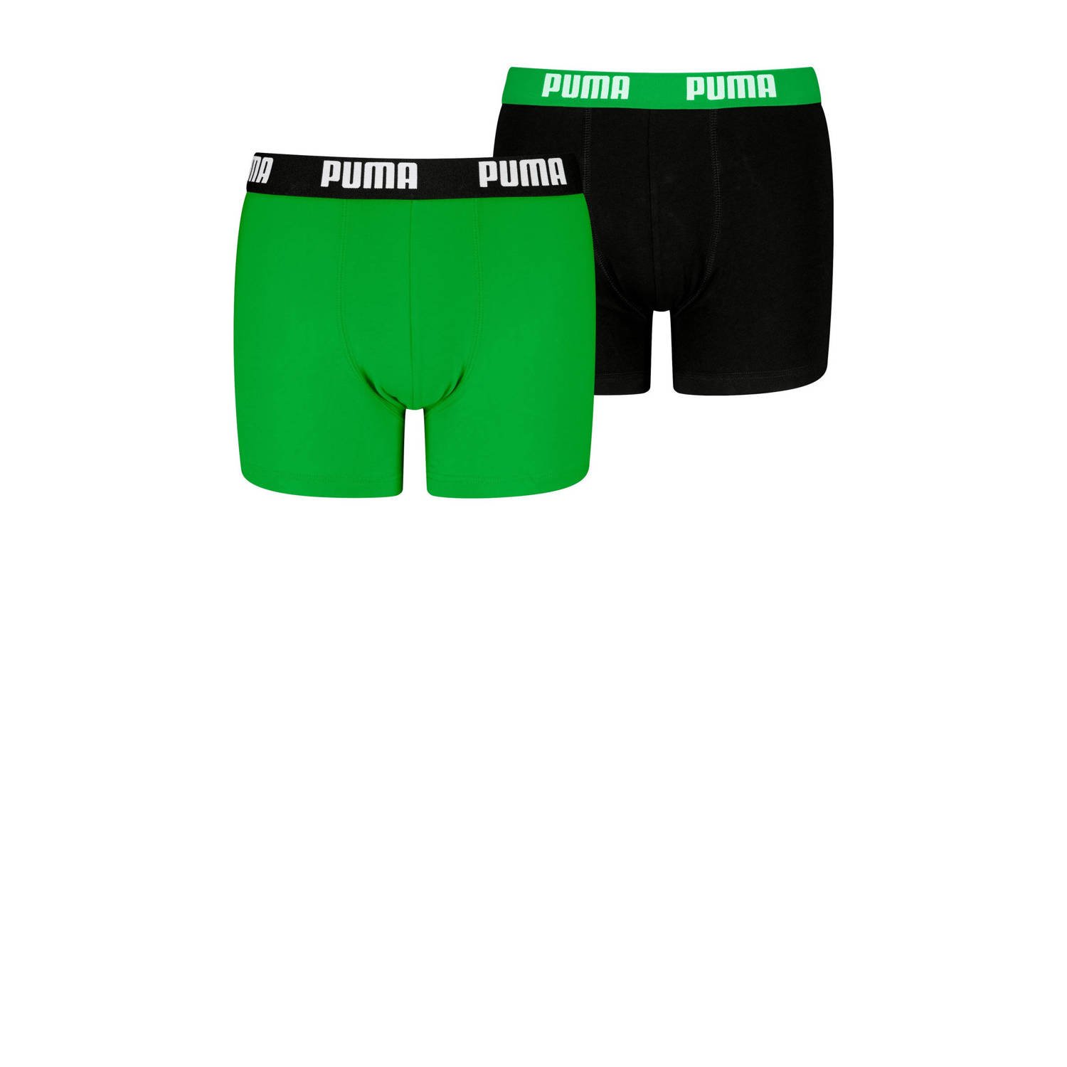 Puma boxershorts set van 2 groen zwart