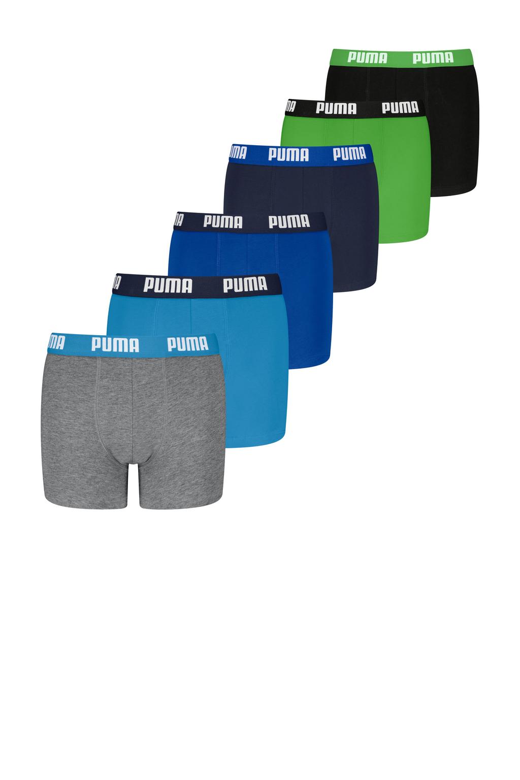 Puma boxershorts - grijs / blauw/ groen (set van 6)
