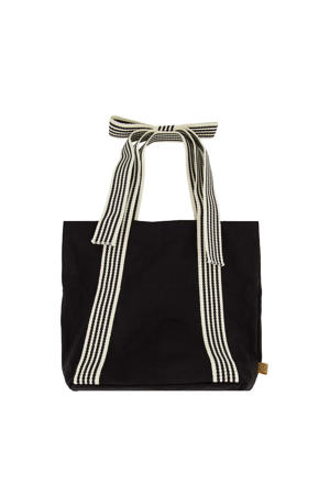  shopper met strik zwart
