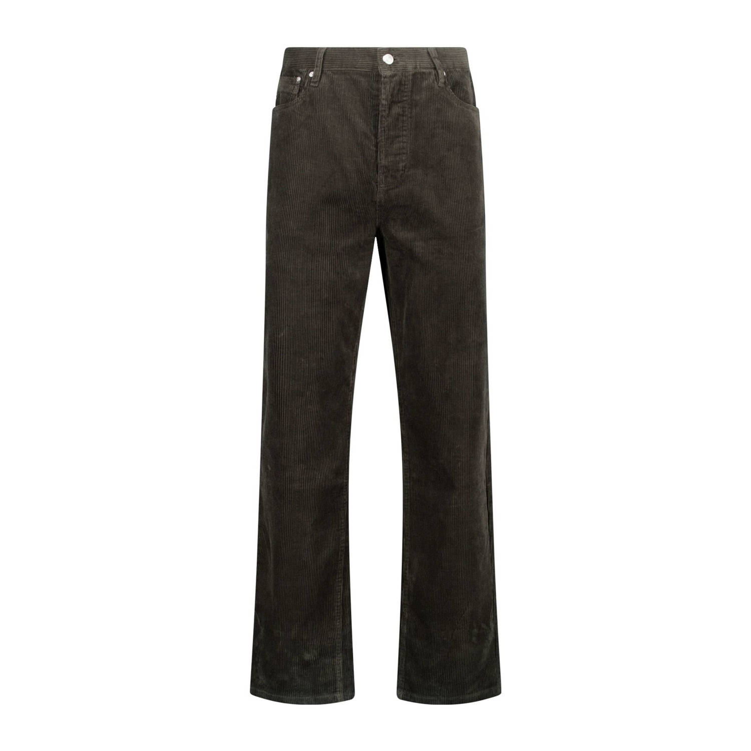 America Today corduroy loose fit broek Percy groen