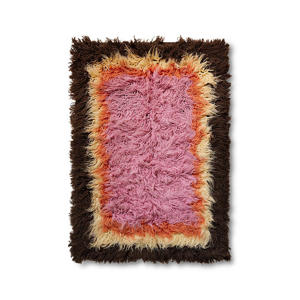 vloerkleed Downtown roze en bruin (180x120 cm)