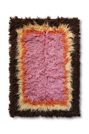 vloerkleed Downtown roze en bruin (180x120 cm)