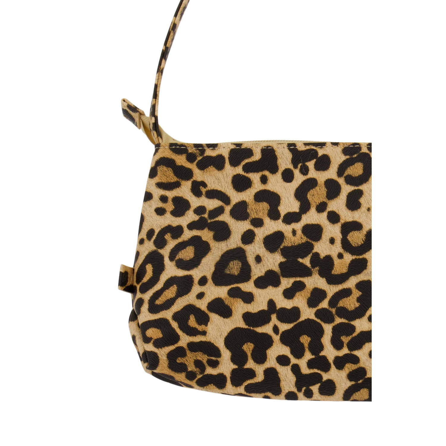 Zusss crossbody tas met panterprint bruin