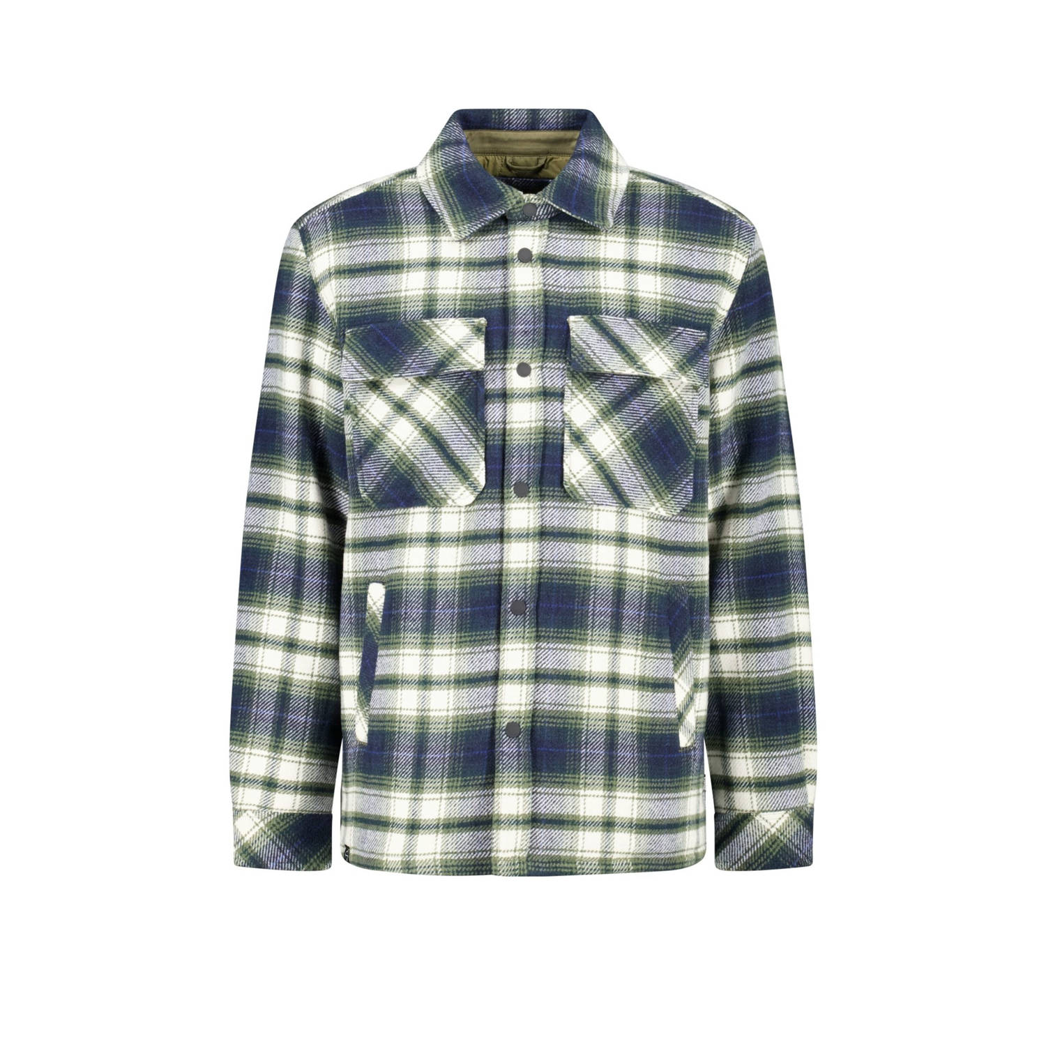 America Today geruit overshirt donkerblauw