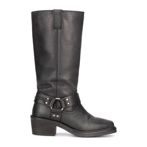 PS Poelman leren bikerboots zwart afbeelding