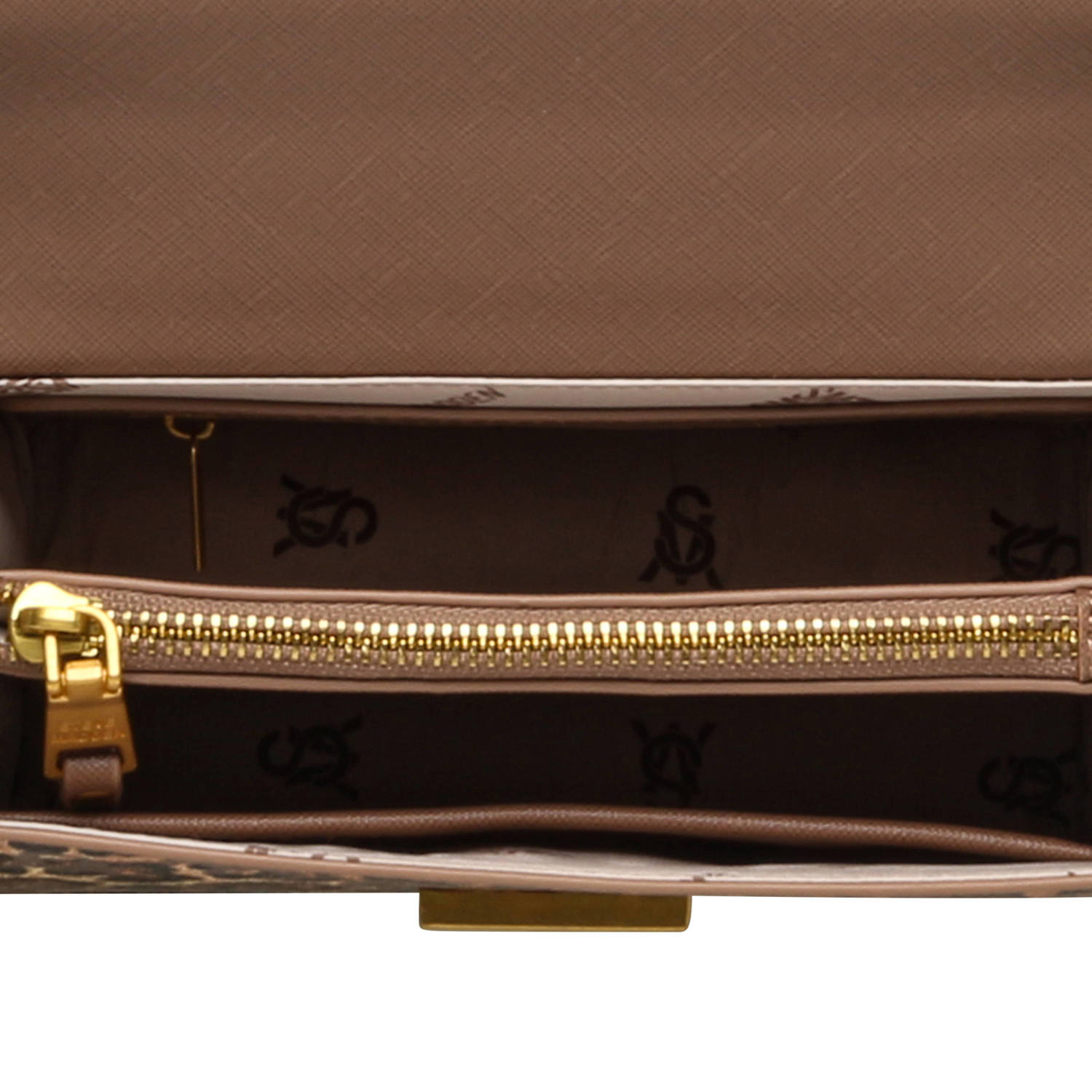 Steve Madden crossbody tas met panterprint Bcoal-L bruin